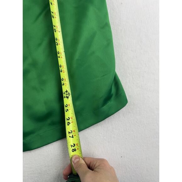 Vintage Worthington silk feel blouse y2k kelly‎ green Medium Lantern sleeve - Picture 8 of 8